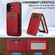 iPhone 16 LC.IMEEKE L3 Series Detachable RFID Card Bag Magsafe Phone Case - Red