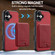 iPhone 16 LC.IMEEKE L3 Series Detachable RFID Card Bag Magsafe Phone Case - Red