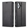 iPhone 16 LC.IMEEKE RFID Anti-theft Leather Phone Case - Black
