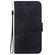 iPhone 16 Lotus Embossed Leather Phone Case - Black