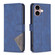 iPhone 16 Magnetic Buckle Rhombus Texture Leather Phone Case - Blue