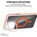 iPhone 16 Magsafe Dual-Color Transparent Black Lens Holder Phone Case - Orange
