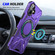 iPhone 16 MagSafe Magnetic Shockproof Phone Case with Ring Holder - Purple