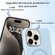 iPhone 16 Metal Lens Frame Liquid Silicone MagSafe Phone Case - White