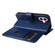 iPhone 16 Multi-Function Wallet 10 Card Slots Leather Phone Case - Dark Blue
