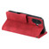 iPhone 16 Nail Skin Feel Stitching Calf Texture Leather Phone Case - Red