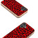 iPhone 16 Nano Plating Leopard Print Phone Case - Red