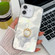 iPhone 16 Plating Glitter Texture Ring Holder TPU Phone Case with Lens Film - White Tinfoil Texture
