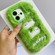 iPhone 16 Plush Cute Cat Full Coverage Silicone Phone Case - Green