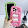 iPhone 16 Plush Cute Cat Full Coverage Silicone Phone Case - Pink