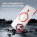 iPhone 16 Rainbow Series Transparent MagSafe Lens Holder Phone Case - Red