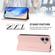iPhone 16 RC01 Dual-Folded Magnetic Suction RFID Leather Phone Case - Pink