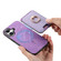 iPhone 16 Retro Cross Leather Card Bag MagSafe Phone Case - Purple