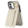 iPhone 16 Retro Ring and Zipper RFID Card Slot Phone Case - White