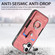 iPhone 16 Retro Skin-feel Ring Card Wallet Phone Case - Pink