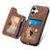 iPhone 16 Retro Skin-feel Ring Multi-card Wallet Phone Case - Brown