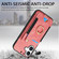 iPhone 16 Retro Skin-feel Ring Multi-card Wallet Phone Case - Pink