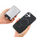 iPhone 16 Retro Splitable Magnetic Card Bag Leather Phone Case - Black