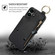 iPhone 16 RFlD Anti-theft Double Buckle Ring Zipper Card Phone Case - Black