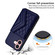 iPhone 16 Rhombic Texture Card Bag RFID Phone Case with Long Lanyard - Blue