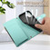 iPhone 16 Rhombic Zipper Wallet Leather Phone Case - Cyan