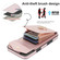 iPhone 16 Ring Holder RFID Card Slot Phone Case - Rose Gold