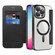 iPhone 16 Shield MagSafe RFID Anti-theft Leather Phone Case - Dark Blue