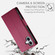 iPhone 16 Side Buckle Magnetic Frosted Leather Phone Case - Wine Red