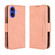iPhone 16 Skin Feel Calf Texture Card Slots Leather Phone Case - Pink