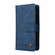 iPhone 16 Skin Feel Multi-Card Wallet Zipper Leather Phone Case - Blue