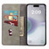 iPhone 16 Skin Feel Splicing Leather Phone Case - Grey