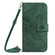 iPhone 16 Skin Feel Sun Flower Embossed Flip Leather Phone Case with Lanyard - Green