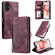 iPhone 16 Skin Feel Totem Embossed Leather Phone Case - Wine Red