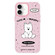 iPhone 16 Skin Feeling Jelly TPU Hybrid PC Phone Case - Line Dog Pink