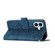 iPhone 16 Skin-feel Embossed Butterfly Leather Phone Case - Blue