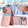 iPhone 16 Solid Color Card Slots Bracket PU Phone Case - Rose Gold