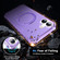 iPhone 16 Solid Color Wave MagSafe Holder Phone Case - Purple