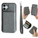 iPhone 16 Solid Color Zipper 11-Card Slots Bag Phone Case with Lanyard - Grey