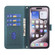 iPhone 16 Square Texture Leather Phone Case - Green