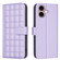 iPhone 16 Square Texture Leather Phone Case - Purple