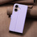 iPhone 16 Square Texture Leather Phone Case - Purple