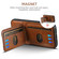 iPhone 16 Suteni H02 Leather Wallet Stand Back Phone Case - Brown