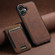 iPhone 16 Suteni H17 Litchi Texture Leather MagSafe Detachable Wallet Phone Case - Brown
