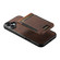 iPhone 16 Suteni H17 Litchi Texture Leather MagSafe Detachable Wallet Phone Case - Brown