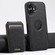 iPhone 16 Suteni M2 Cross-Grain MagSafe Vertical Card Back Phone Case - Black