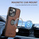 iPhone 16 Suteni M2 Oil Wax MagSafe Horizontal Card Bag Phone Case - Brown