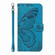 iPhone 16 Swallowtail Butterfly Embossed Leather Phone Case - Blue