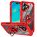 iPhone 16 TPU + PC Lens Protection Phone Case with Ring Holder - Red