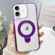 iPhone 16 Translucent 3 in 1 Holder MagSafe Phone Case - Purple