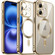 iPhone 16 Transparent Electroplated Magsafe Magnetic TPU Phone Case - Gold